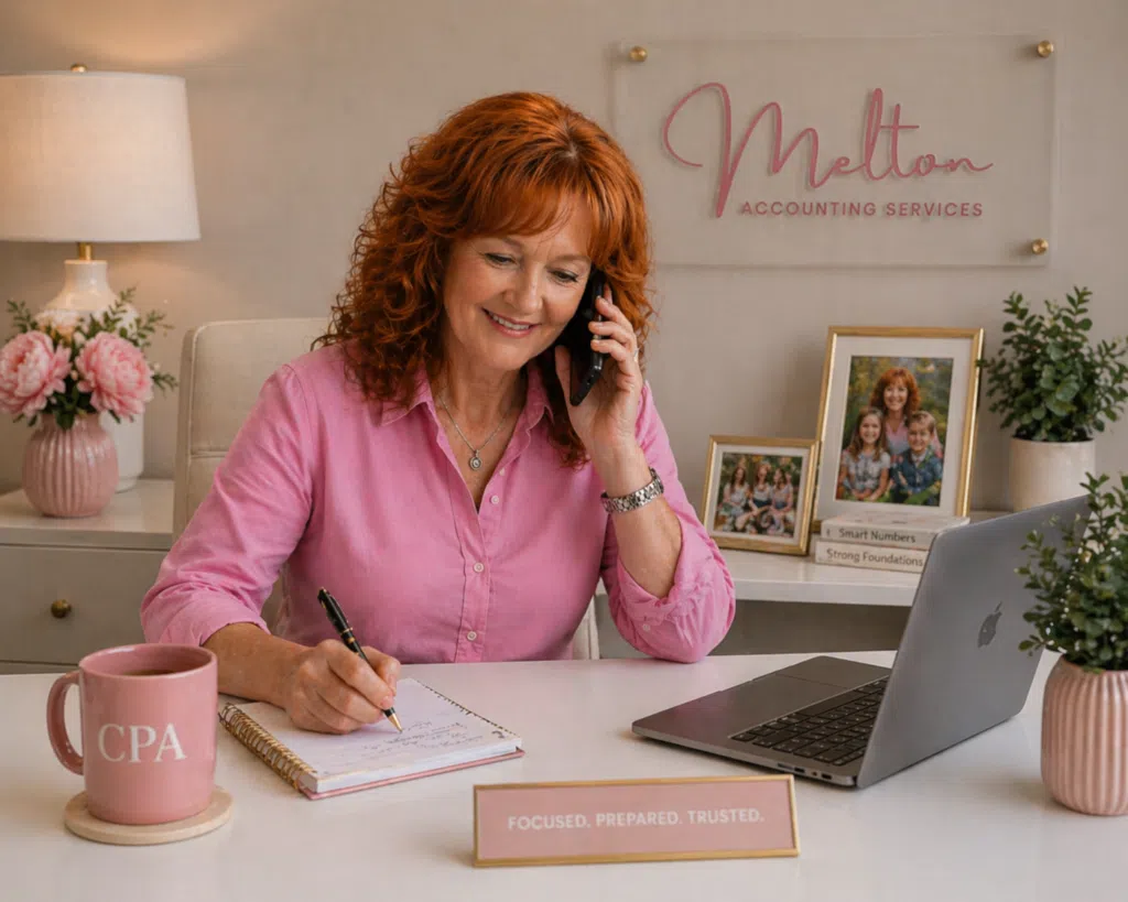 Talking with client on phone