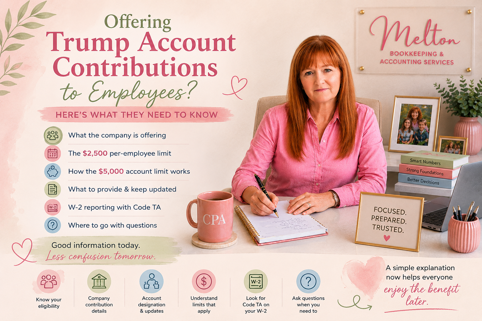 IRC Section 128 Trump Account employer contribution rules explained for small-business owners.